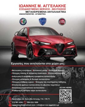 Αγγελάκης Ιωάννης - Alfa Romeo Αυτοκινήτων συνεργεία Καλλιθέα